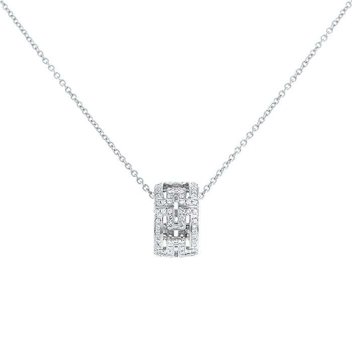 [Clover Jewelery]PARENTESI NECKLACE SILVER DIAMOND
