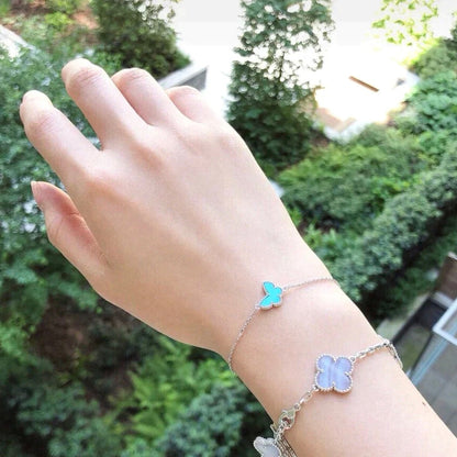 [Clover Jewelery]BUTTERFLY TURQUOISE BUTTERFLY BRACELET SILVER