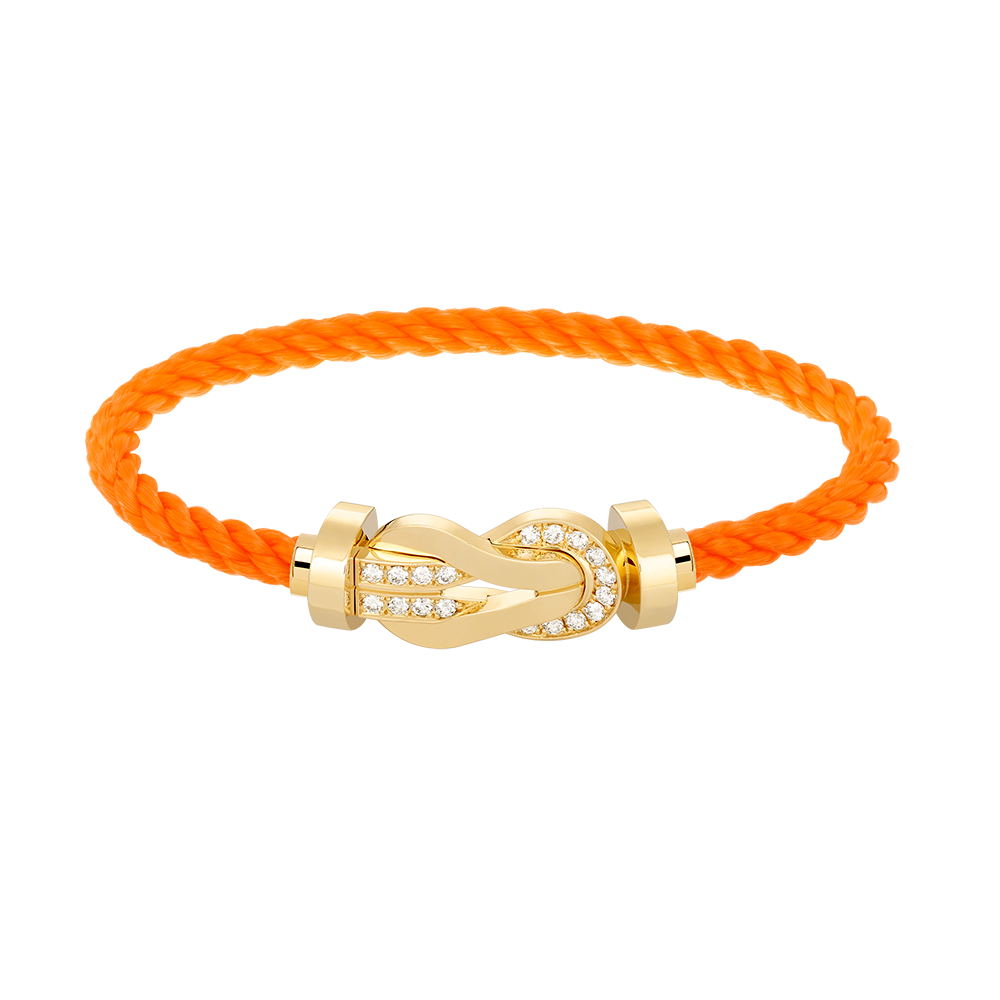 [Clover Jewelery]CHANCE LARGE 8 FIGURE BUCKLE HALF DIAMOND BRACELET GOLD