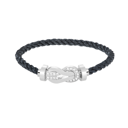 [Clover Jewelery]CHANCE LARGE 8 FIGURE BUCKLE HALF DIAMOND BRACELET SILVER