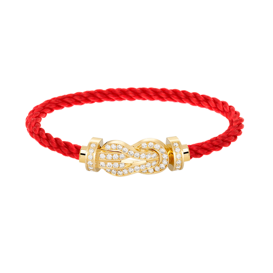 [Clover Jewelery]CHANCE LARGE 8 FIGURE BUCKLE FULLDIAMOND BRACELET GOLD