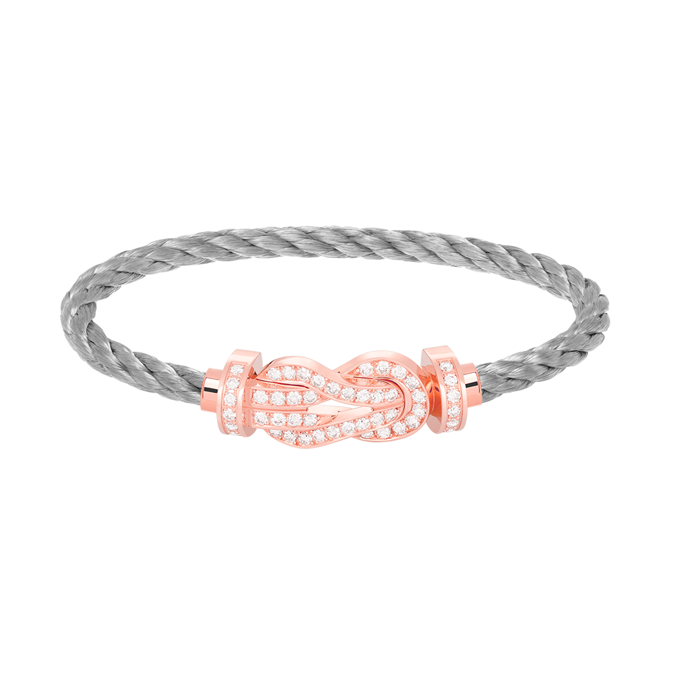 [Clover Jewelery]CHANCE LARGE 8 FIGURE BUCKLE FULL DIAMOND BRACELET ROSE GOLD
