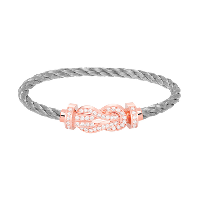 [Clover Jewelery]CHANCE LARGE 8 FIGURE BUCKLE FULL DIAMOND BRACELET ROSE GOLD