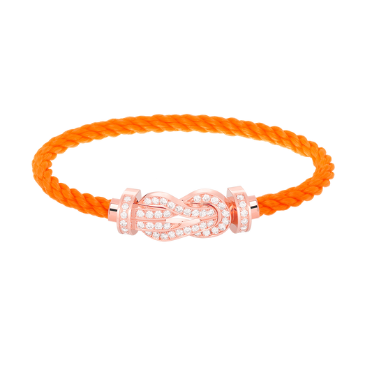 [Clover Jewelery]CHANCE LARGE 8 FIGURE BUCKLE FULL DIAMOND BRACELET ROSE GOLD
