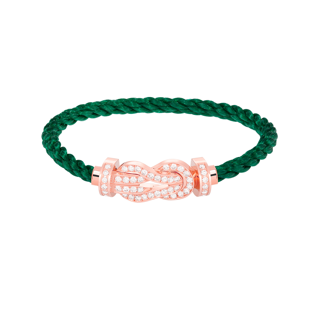 [Clover Jewelery]CHANCE LARGE 8 FIGURE BUCKLE FULL DIAMOND BRACELET ROSE GOLD