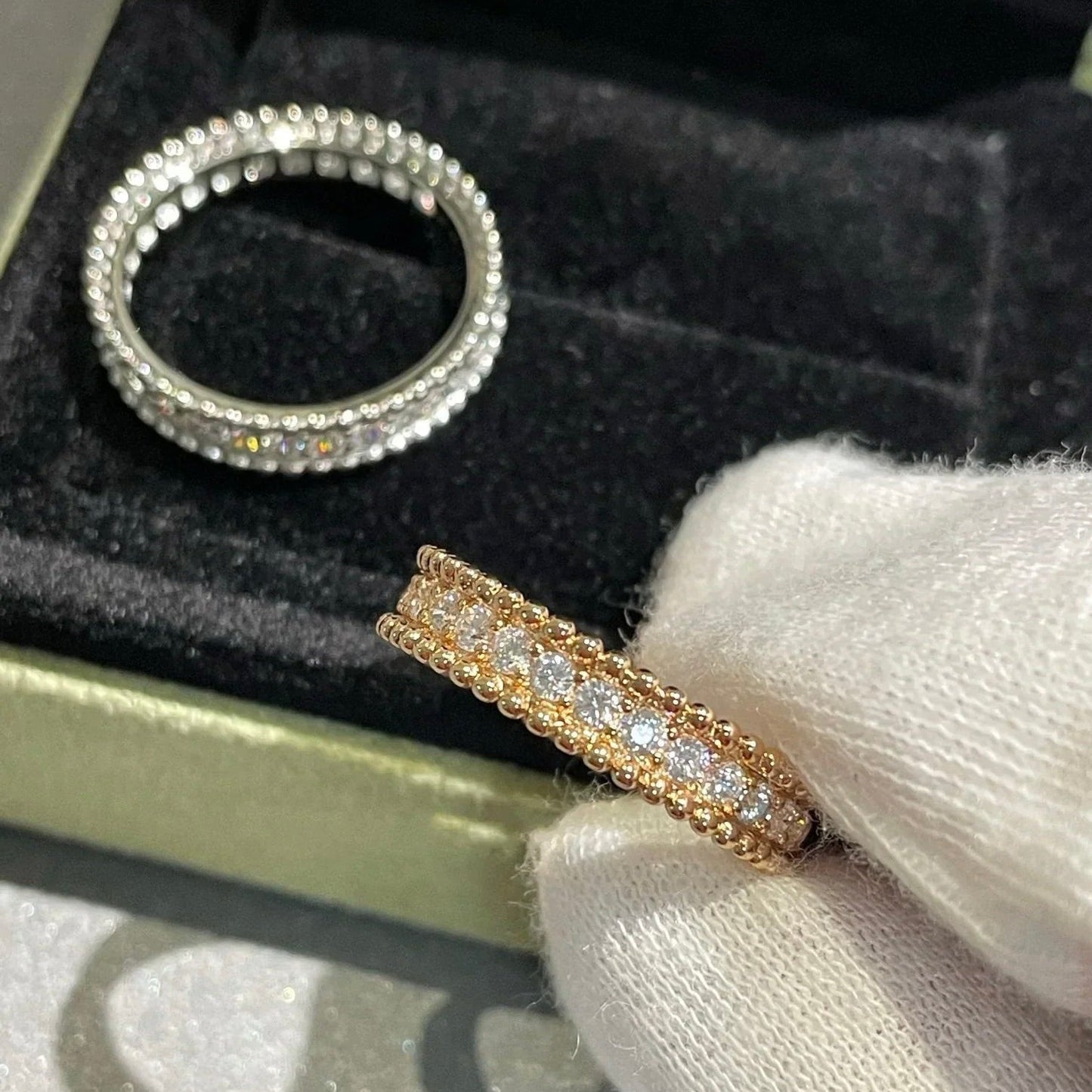 [Clover Jewelery]PERLEE DIAMOND ROSE GOLD RING