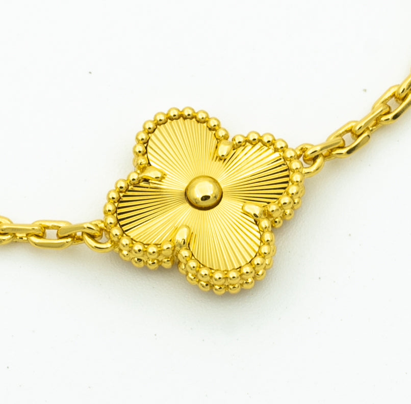 [Clover Jewelery]CLOVER BRACELET 5 MOTIFS GOLD DIAMOND