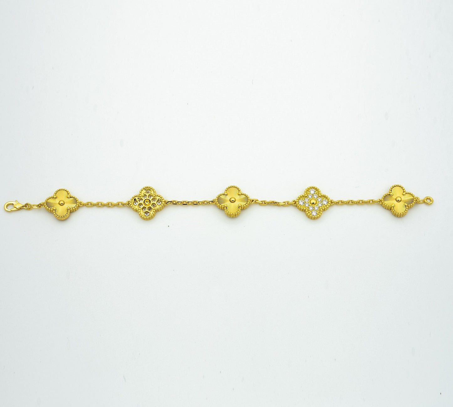 [Clover Jewelery]CLOVER BRACELET 5 MOTIFS GOLD DIAMOND