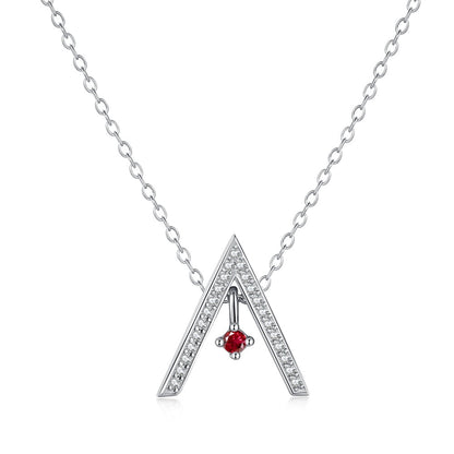 [Clover Jewelery]Sparkling "A" Shape Necklace