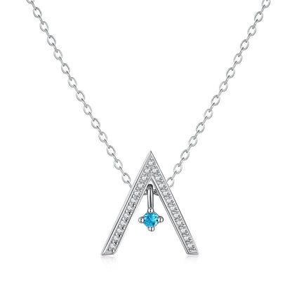 [Clover Jewelery]Sparkling "A" Shape Necklace