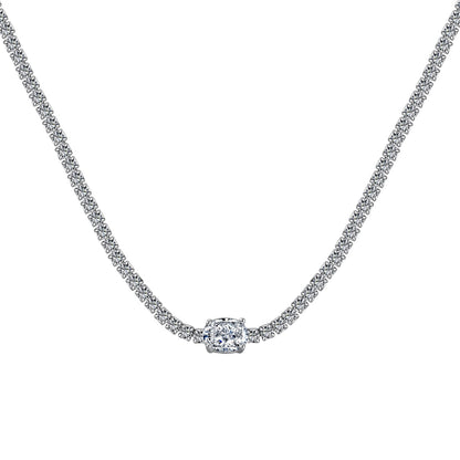 [Clover Jewelery]1.0 Carat Shining Oval Cut Necklace