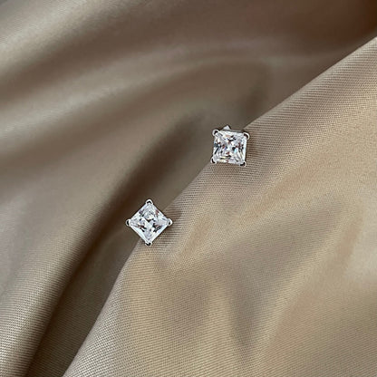 [Clover Jewelery]Delicate Square Shape Earrings