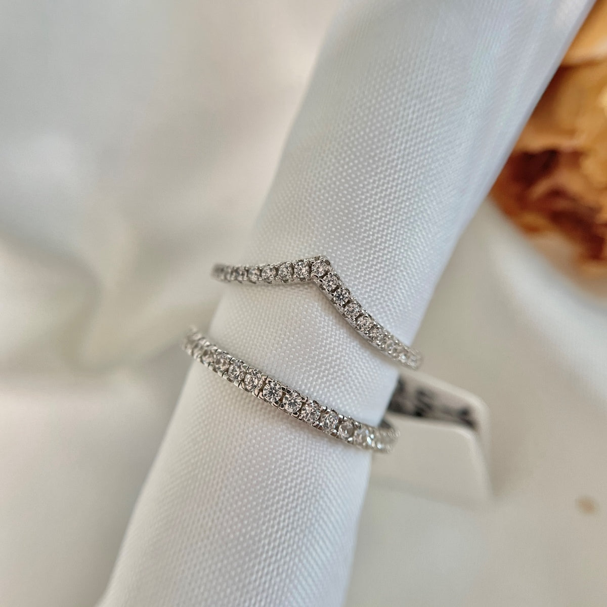 [Clover Jewelery]Elaborate Tennis Band Ring