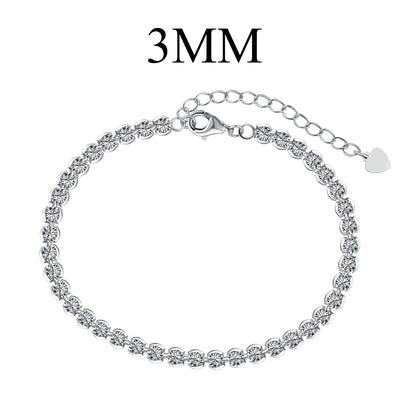 [Clover Jewelery]Ornate  Sparkling Round Cut Daily Bracelet