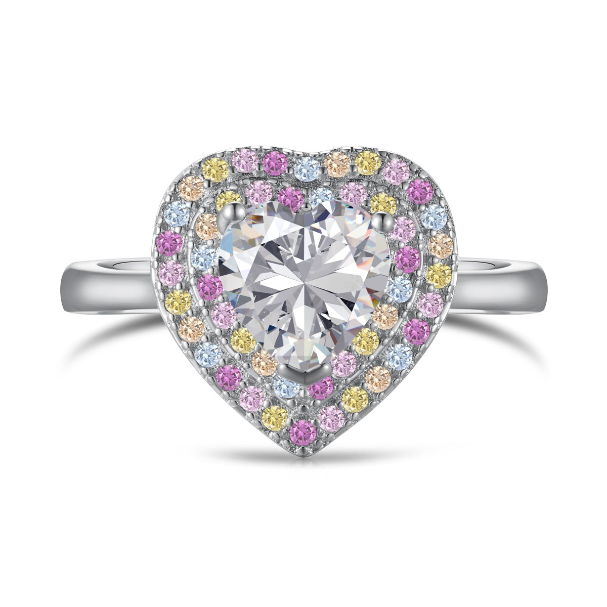 [Clover Jewelery]Delicate Ebullient Heart Shape Wedding Ring