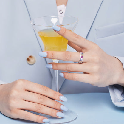 [Clover Jewelery]Dainty Kaleidoscopic Emerald Cut Daily Ring