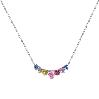 [Clover Jewelery]Dainty Colorful Heart Necklace