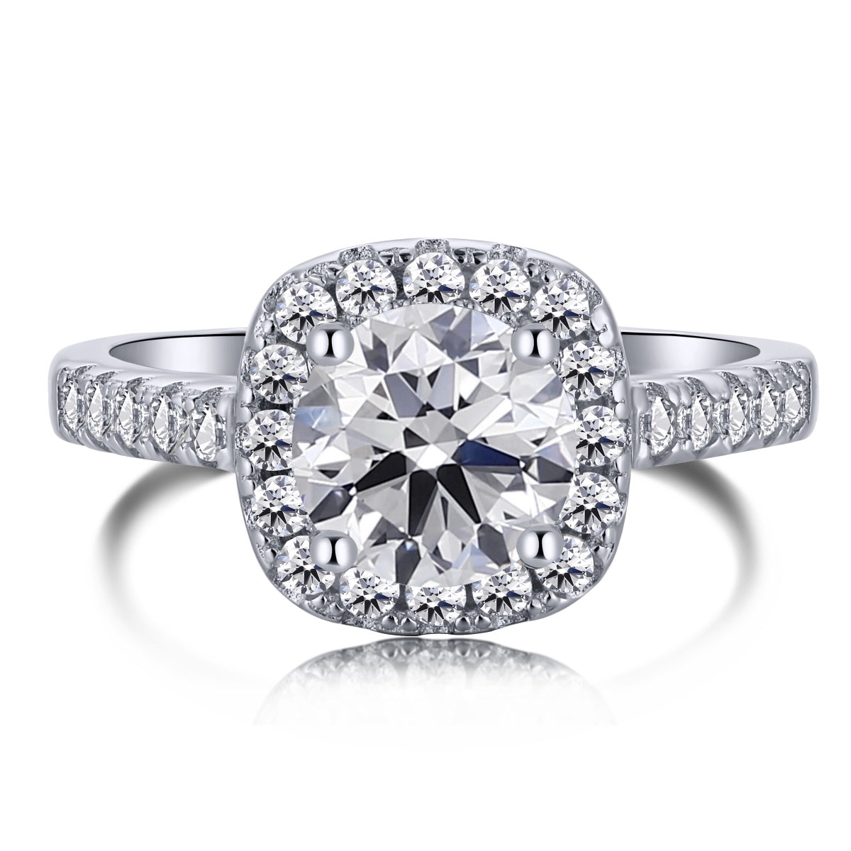 [Clover Jewelery]Dazzling Resplendent Round Cut Wedding Ring