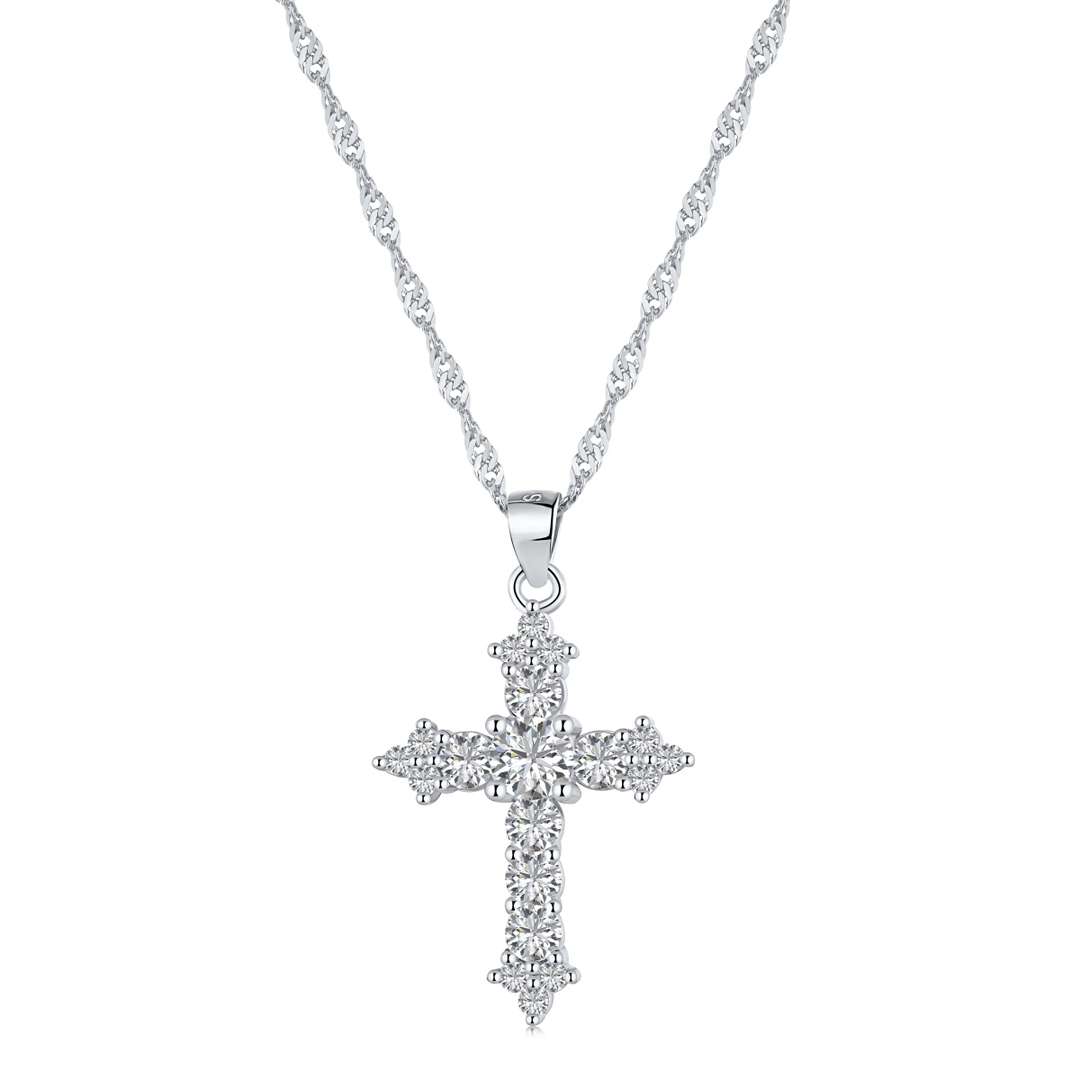 [Clover Jewelery]Delicate Cross Shape Necklace