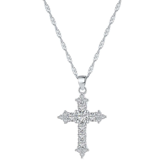 [Clover Jewelery]Delicate Cross Shape Necklace