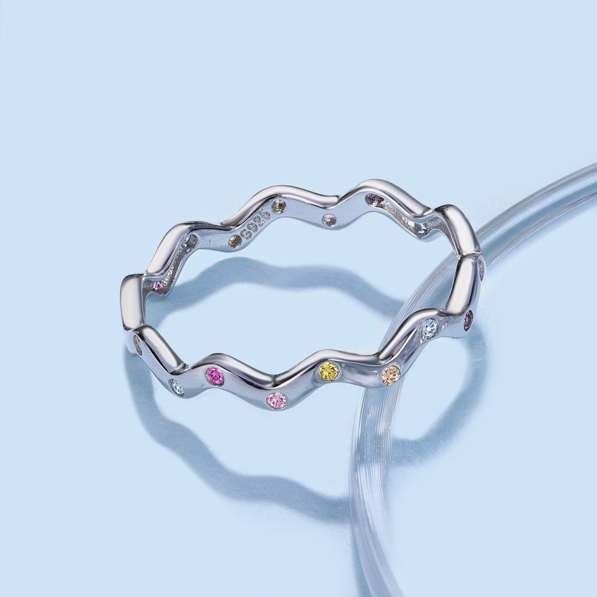 [Clover Jewelery]Ornate Vibrant Round Cut Daily Ring