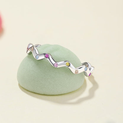 [Clover Jewelery]Ornate Vibrant Round Cut Daily Ring