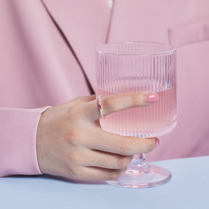 [Clover Jewelery]Exquisite Multicolored Emerald Cut Daily Ring