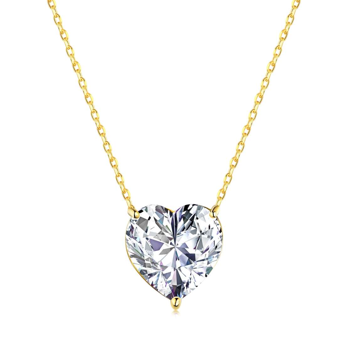 [Clover Jewelery]6.0 carat Radiant Heart Shape Necklace