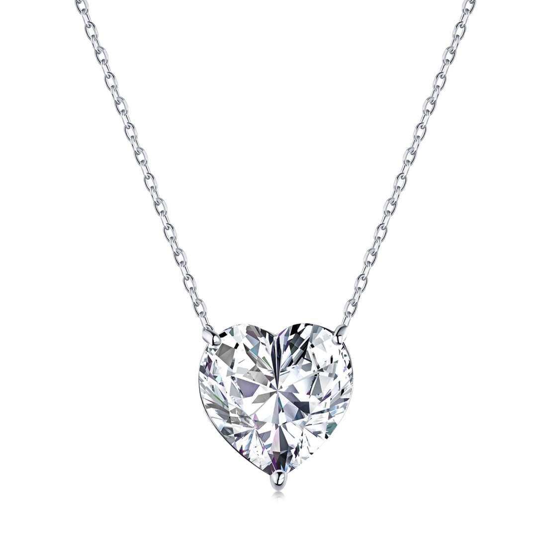 [Clover Jewelery]6.0 carat Radiant Heart Shape Necklace