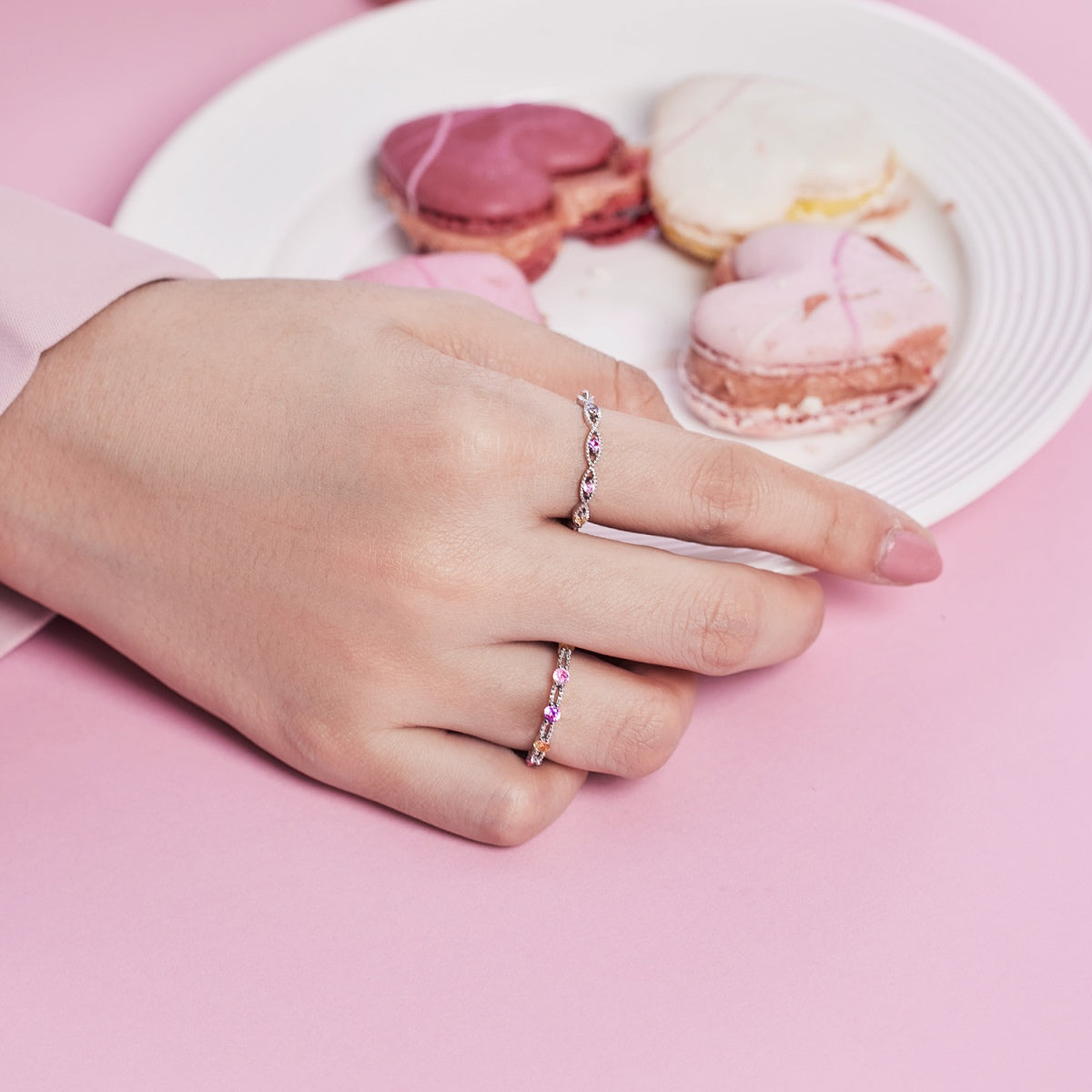 [Clover Jewelery]Elegant Energetic Round Cut Daily Ring