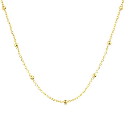[Clover Jewelery]Small Bead Clavicle Chain Simple Necklace