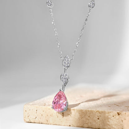 [Clover Jewelery]Dazzling Pear Cut Necklace
