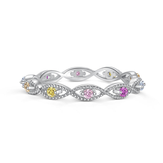 [Clover Jewelery]Elegant Energetic Round Cut Daily Ring