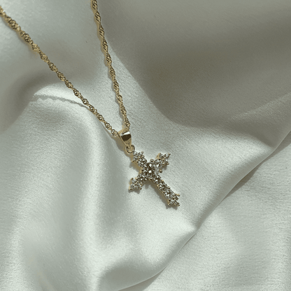[Clover Jewelery]Delicate Cross Shape Necklace