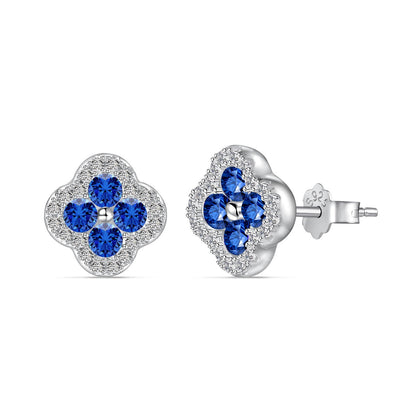 [Clover Jewelery]Four-Leaf Clover Flower Shaped Earrings