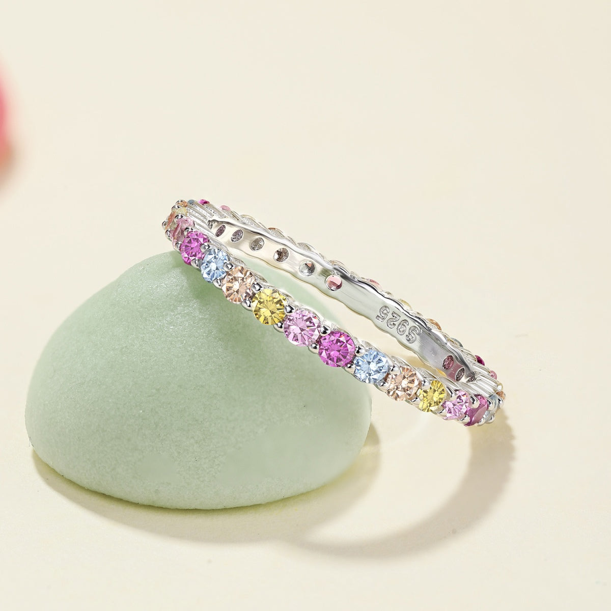 [Clover Jewelery]Elegant Vivid Round Cut Daily Ring
