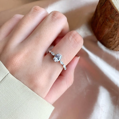 [Clover Jewelery]0.75 Carat Luxurious Vibrant Elongated Cushion Cut Daily Ring