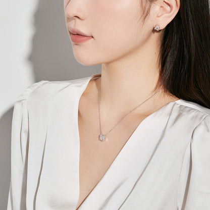 [Clover Jewelery]1.0 Carat Radiant Princess Cut Wedding Earrings