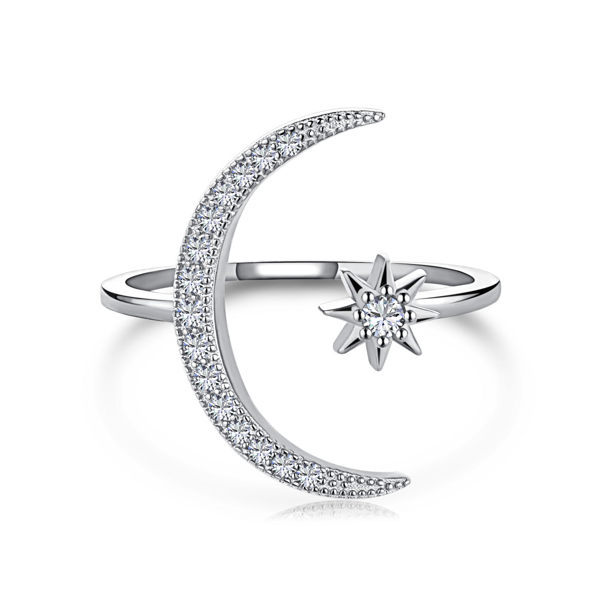 [Clover Jewelery]Eternity Moon & Star Ring