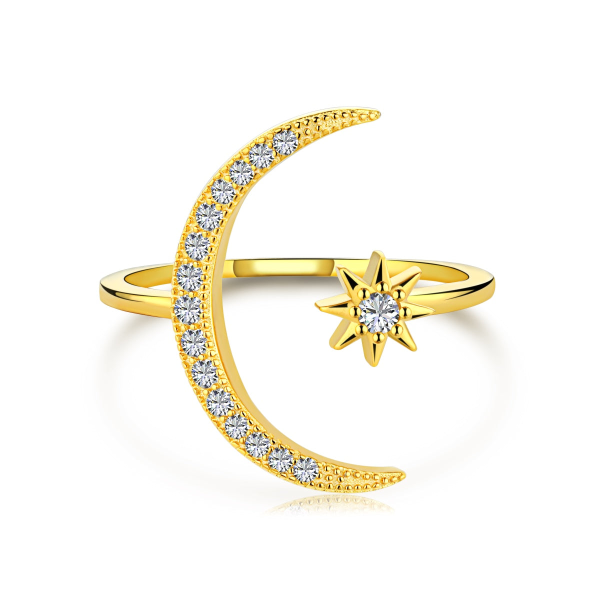 [Clover Jewelery]Eternity Moon & Star Ring