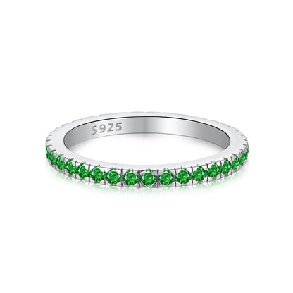 [Clover Jewelery]Delicate Sparkling Round Cut Daily Ring