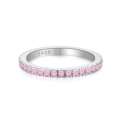 [Clover Jewelery]Delicate Sparkling Round Cut Daily Ring
