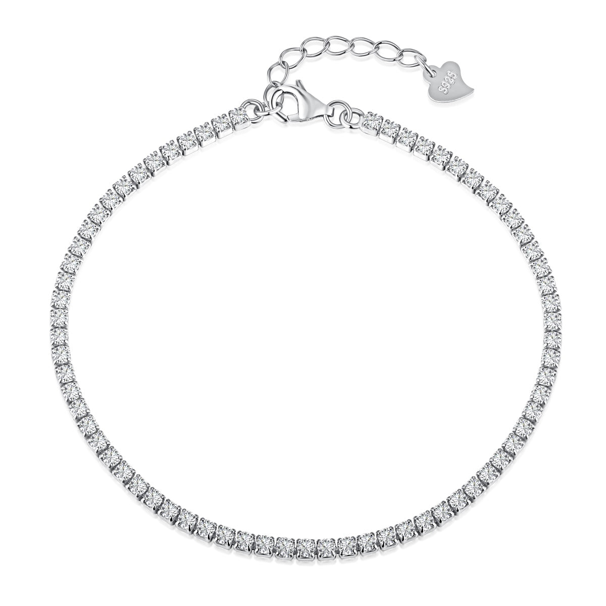 [Clover Jewelery]Radiant Shinning Princess Cut Tennis Bracelet