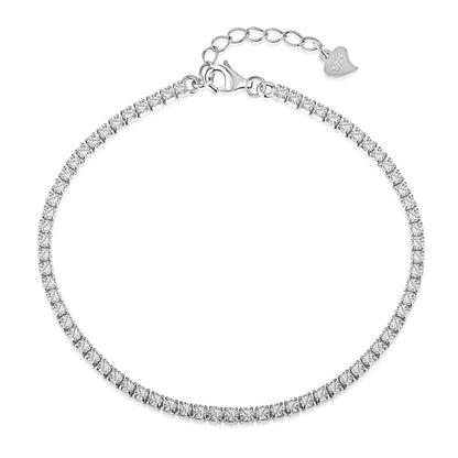 [Clover Jewelery]Radiant Shinning Princess Cut Tennis Bracelet