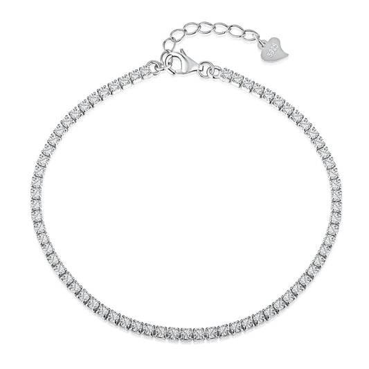 [Clover Jewelery]Radiant Shinning Princess Cut Tennis Bracelet