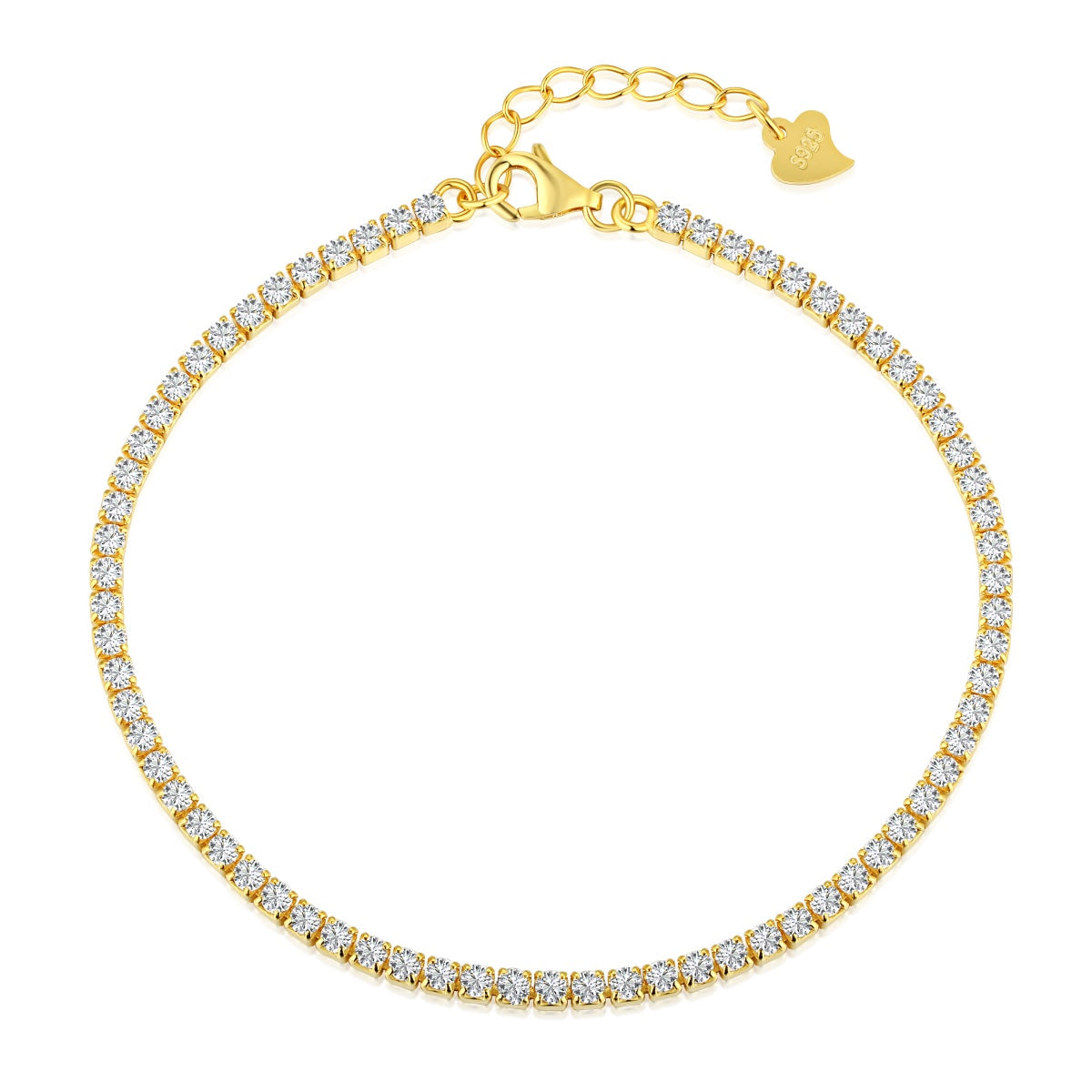 [Clover Jewelery]Radiant Shinning Princess Cut Tennis Bracelet