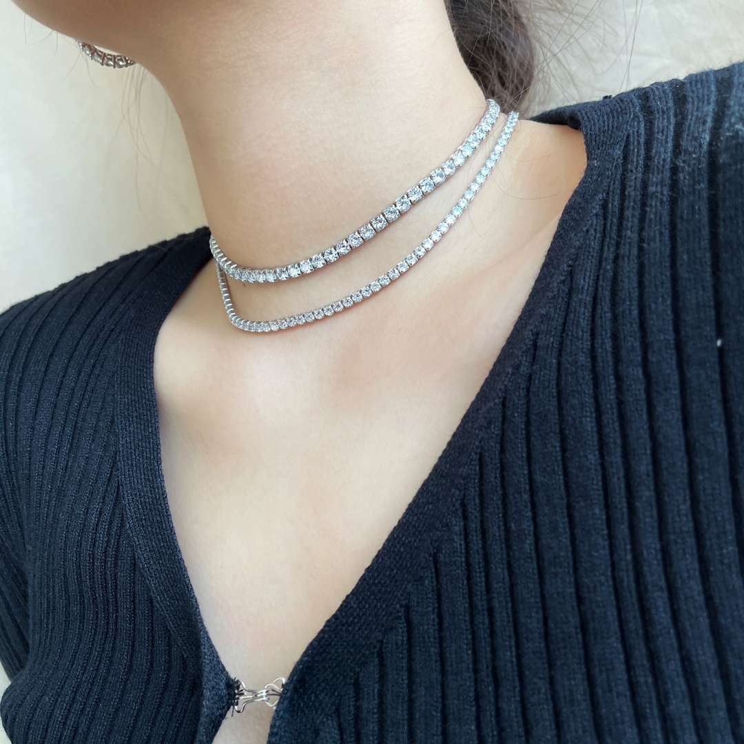 [Clover Jewelery]Elegant Tennis Chain Necklace