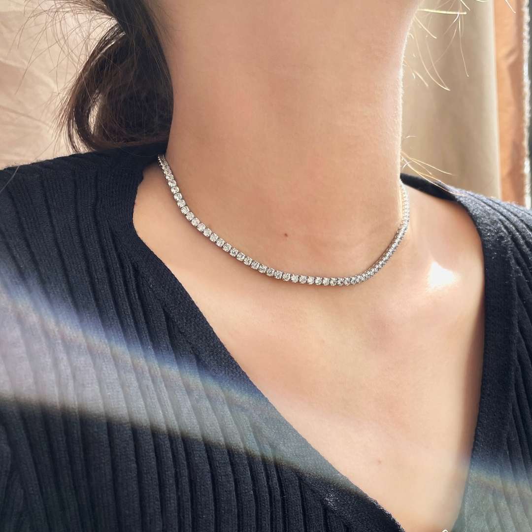 [Clover Jewelery]Elegant Tennis Chain Necklace