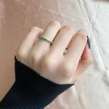 [Clover Jewelery]Delicate Sparkling Round Cut Daily Ring