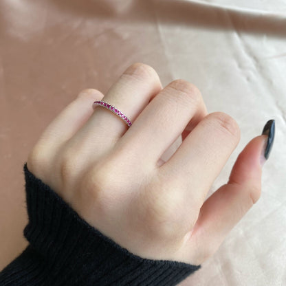 [Clover Jewelery]Delicate Sparkling Round Cut Daily Ring
